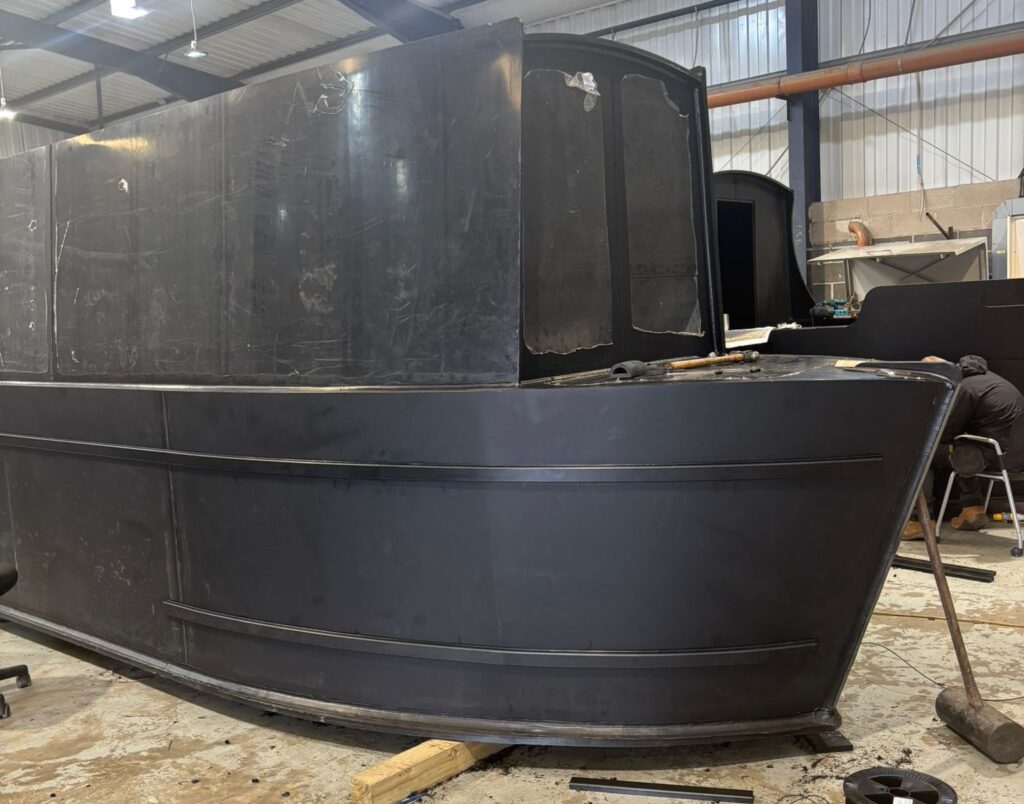 The nearly completed shell at FP Technologies.